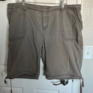 Women’s hiking walking shorts 20W brown 4 pockets leg adjustment cargo